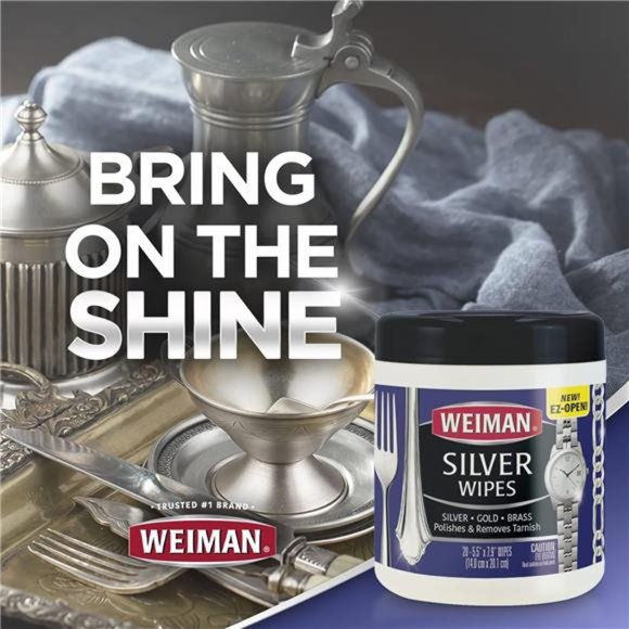 Jewelry Polish Cleaner & Tarnish Remover Wipes -20 Count -2 Pack -Use on Silver - Picture 7 of 8